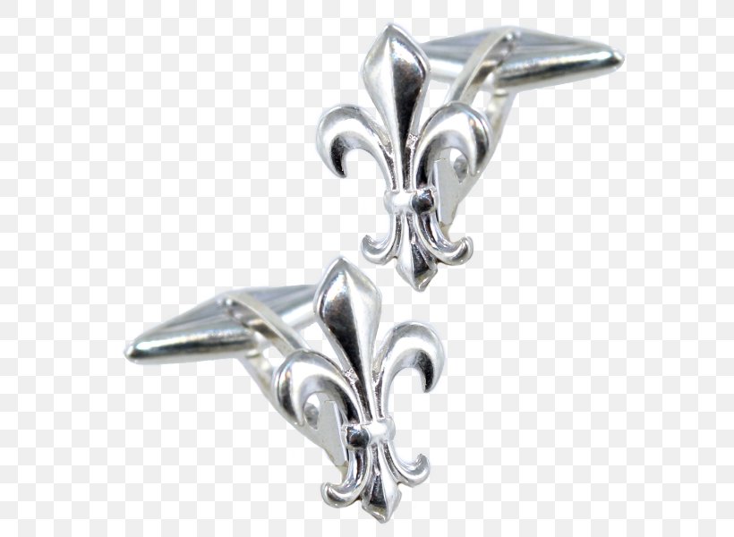 Cufflink Earring Silver Button Fleur-de-lis, PNG, 600x600px, Cufflink, Bijou, Body Jewellery, Body Jewelry, Button Download Free