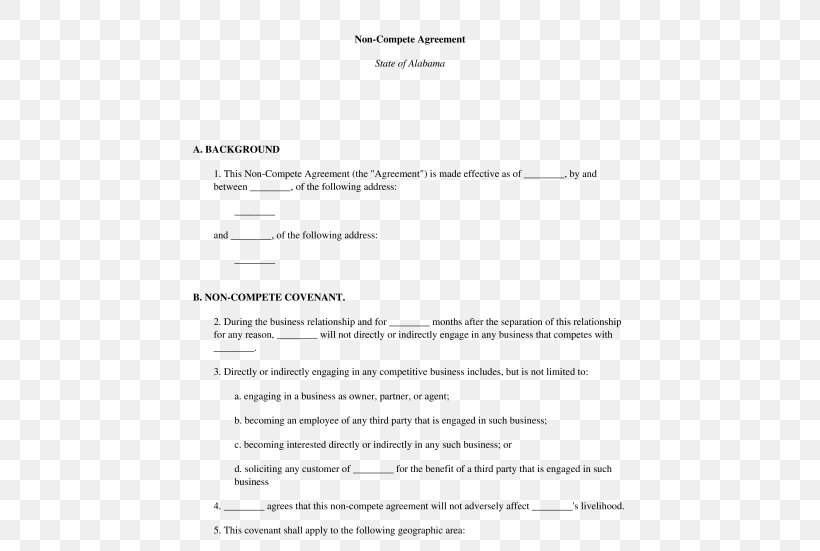 Document Non-compete Clause Competition Template Form, PNG, 532x551px, Document, Area, Beding, Brand, Competition Download Free