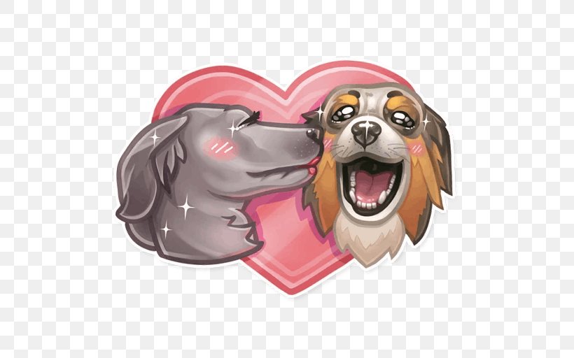 Dog Puppy Snout Telegram Sticker, PNG, 512x512px, Dog, Animal, Attitude, Carnivoran, Cartoon Download Free