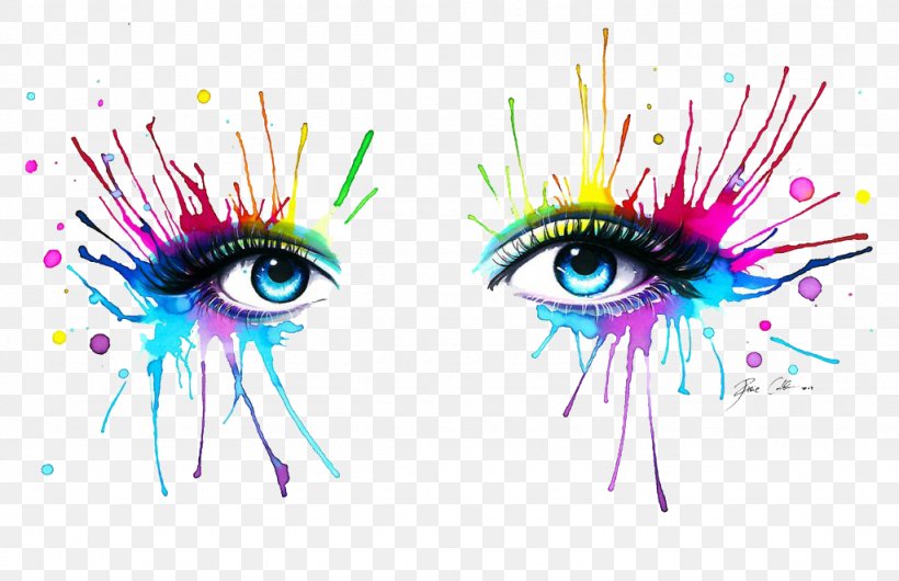 Painting Drawing Eye Art Rainbow, PNG, 1024x663px, Watercolor, Cartoon, Flower, Frame, Heart Download Free