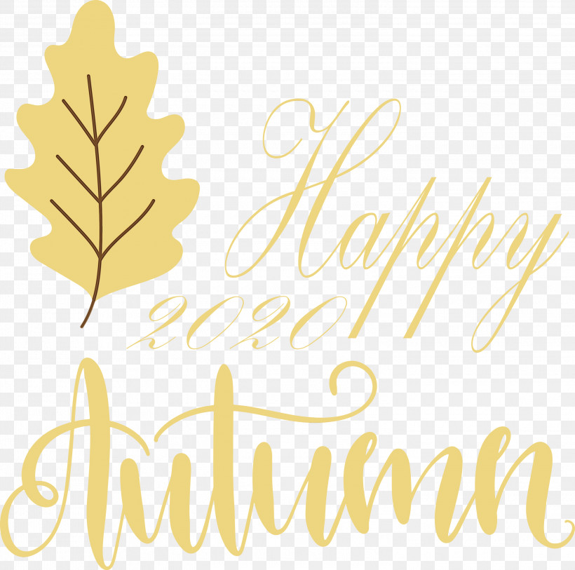 Leaf Yellow Font Computer Line, PNG, 3000x2975px, Happy Fall, Biology, Computer, Happy Autumn, Leaf Download Free
