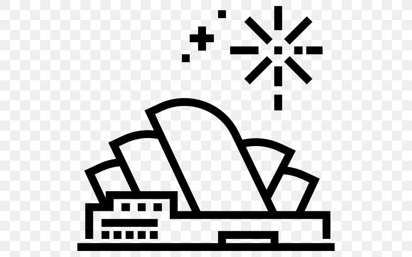 Sydney Opera House Monuments Of Australia Clip Art, PNG, 512x512px, Sydney Opera House, Area, Australia, Black, Black And White Download Free