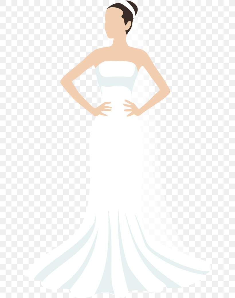 Wedding Dress Bride Formal Wear Illustration, PNG, 650x1039px, Watercolor, Cartoon, Flower, Frame, Heart Download Free