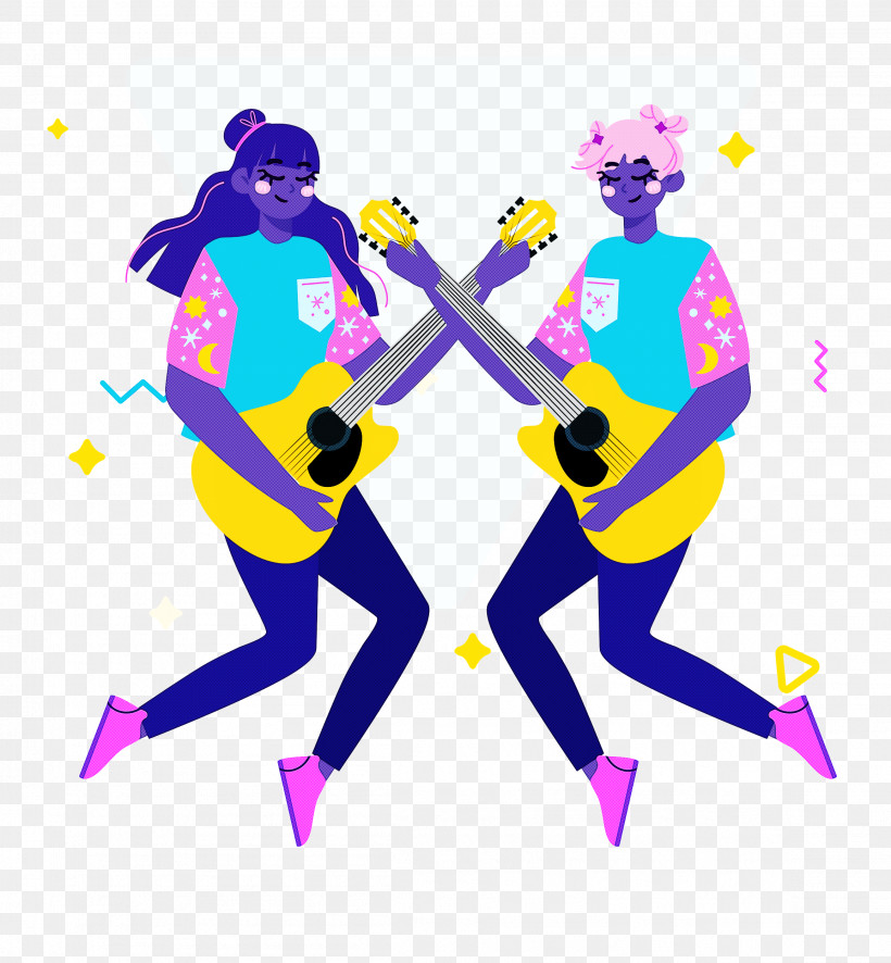 Music Guitar Party Time, PNG, 2313x2500px, Music, Behavior, Cartoon, Geometry, Guitar Download Free