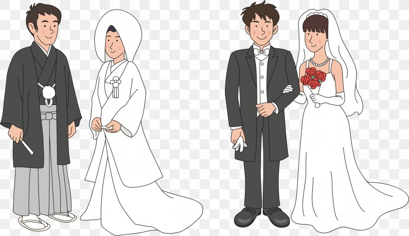 Japan Wedding Bridegroom, PNG, 2400x1388px, Watercolor, Cartoon, Flower, Frame, Heart Download Free