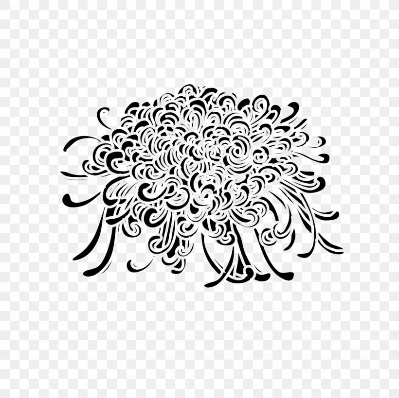 Chrysanthemum Drawing, PNG, 1181x1181px, Chrysanthemum, Black, Black And White, Designer, Drawing Download Free