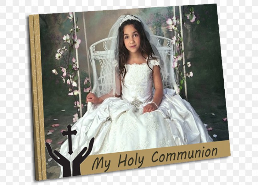 First Communion Wedding Dress Eucharist, PNG, 851x612px, Watercolor, Cartoon, Flower, Frame, Heart Download Free
