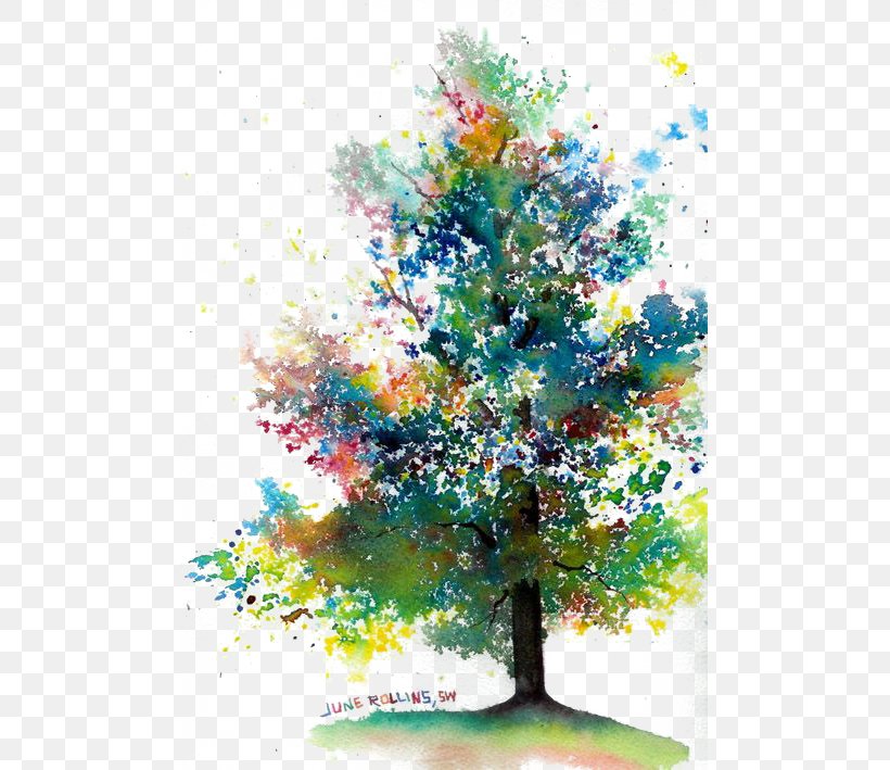 Watercolor Painting Drawing Tree, PNG, 485x709px, Watercolor Painting, Art, Art Museum, Branch, Color Download Free