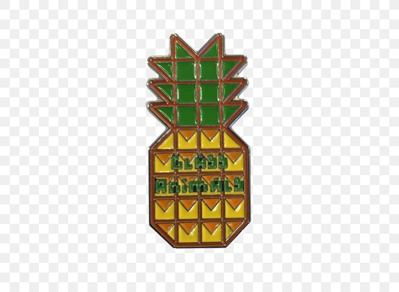 Glass Animals Pineapple Badge Oxford, PNG, 600x600px, Pin, Badge, Christmas Ornament, Clothing, Glass Download Free