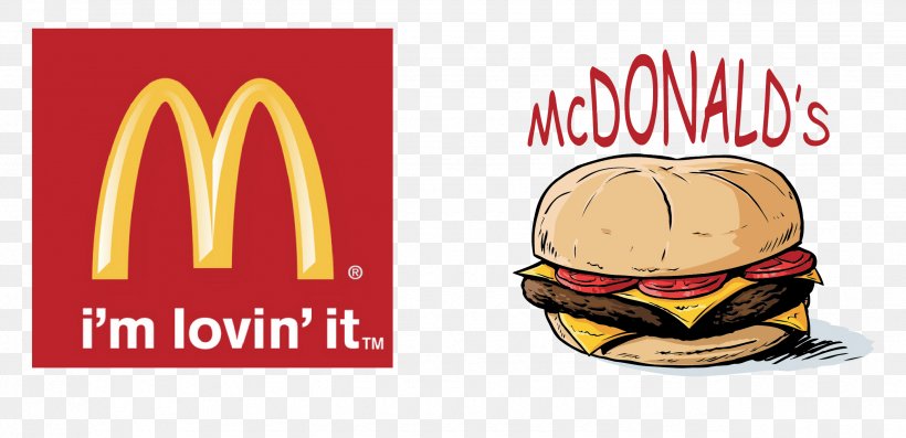 Logo McDonalds Fast Food Graphic Design Clip Art, PNG, 2550x1237px, Logo, Advertising, Brand, Fast Food, Food Download Free