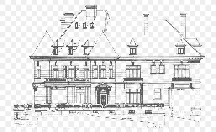 Pittock Mansion Technical Drawing House, PNG, 800x500px, Pittock Mansion, Architecture, Area, Artwork, Black And White Download Free