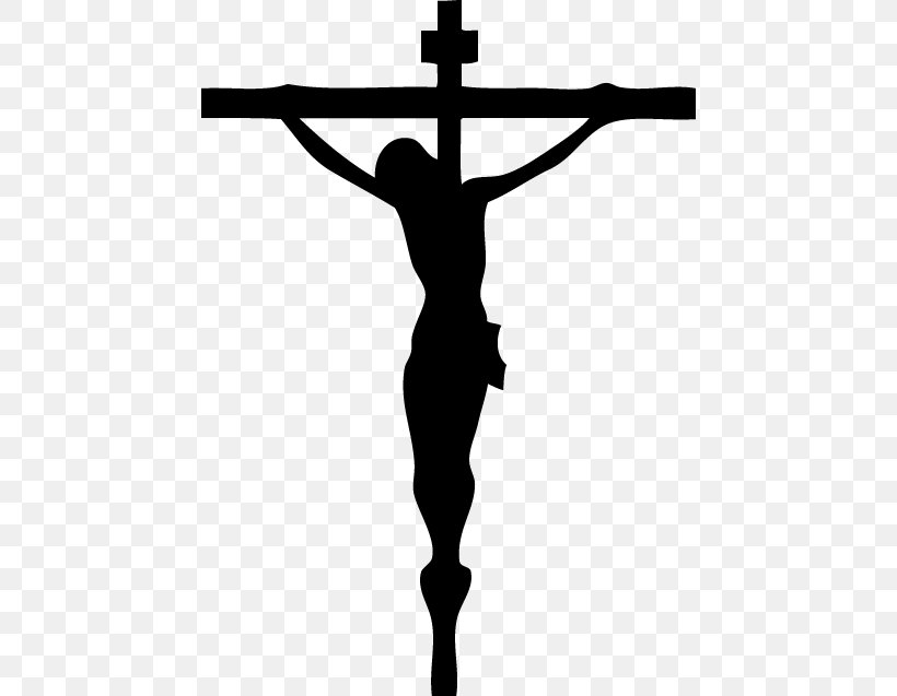 Christian Cross Silhouette Christianity Clip Art, PNG, 452x637px, Christian Cross, Arm, Balance, Black And White, Christian Art Download Free