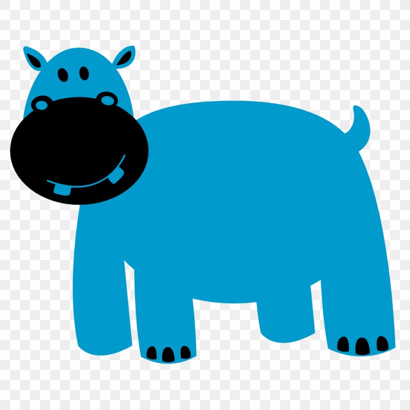 Hippopotamus Colorful Animals Clip Art, PNG, 999x999px, Hippopotamus, Animal, Animal Figure, Bear, Carnivoran Download Free