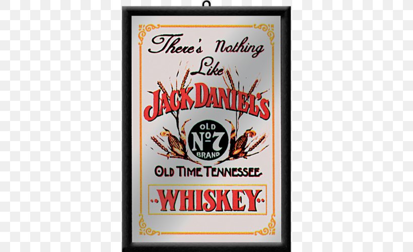 Jack Daniel's Whiskey Beer Distilled Beverage Bar Mirror, PNG, 500x500px, Whiskey, Area, Bar, Bar Mirror, Beer Download Free