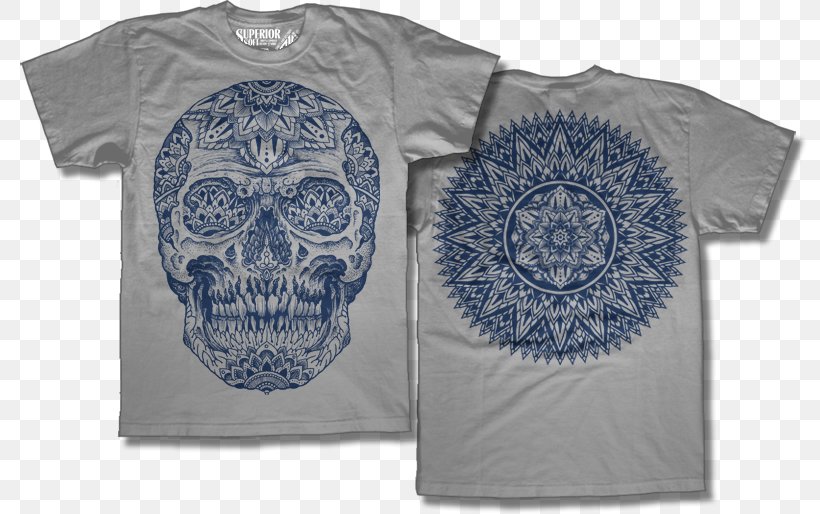 T-shirt Mandala Neckline Sleeve, PNG, 796x514px, Tshirt, Blue, Brand, Calavera, Elbow Download Free