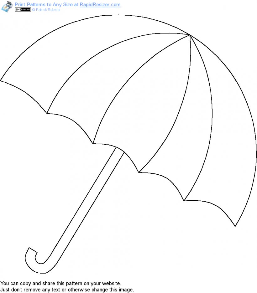 Umbrella Template Pattern, PNG, 988x1128px, Umbrella, Area, Art