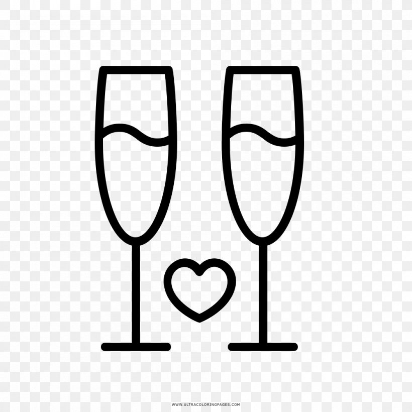 Wedding Coloring Book Toast Wine Glass Ceremony, PNG, 1000x1000px, Wedding, Black And White, Ceremony, Champagne Stemware, Child Download Free