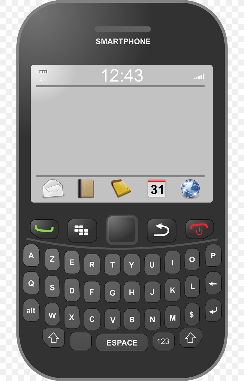 BlackBerry Q10 IPhone Smartphone Clip Art, PNG, 710x1280px, Blackberry Q10, Blackberry, Calculator, Cellular Network, Communication Device Download Free