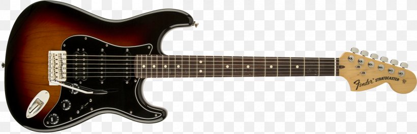Fender Stratocaster Musical Instruments Guitar Sunburst String Instruments, PNG, 2400x774px, Fender Stratocaster, Acoustic Electric Guitar, Acoustic Guitar, Bass Guitar, Electric Guitar Download Free