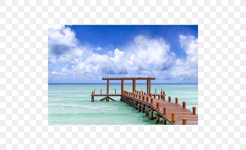 Caribbean Playa Del Carmen Pier Gulf Of Mexico Shore, PNG, 500x500px, Caribbean, Beach, Caribbean Sea, Coastal And Oceanic Landforms, Gulf Of Mexico Download Free