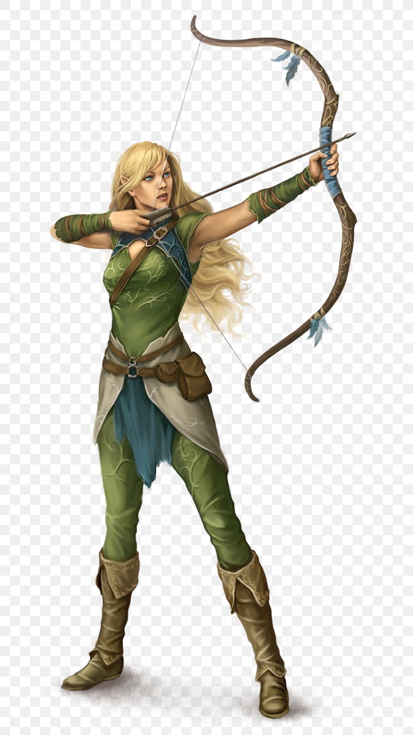 Dungeons & Dragons Pathfinder Roleplaying Game The Dark Eye D20 System Elf, PNG, 660x1456px, Dungeons Dragons, Action Figure, Bard, Bow, Bow And Arrow Download Free