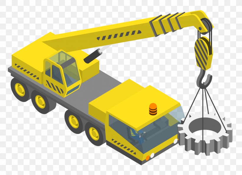 Vector Crane, PNG, 2450x1777px, Threedimensional Space, Construction Equipment, Crane, Creativity, Designer Download Free