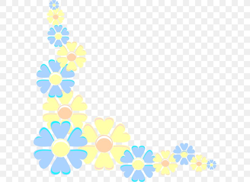 Borders And Frames Flower Pastel Desktop Wallpaper Clip Art, PNG, 600x597px, Borders And Frames, Area, Blue, Flora, Floral Design Download Free