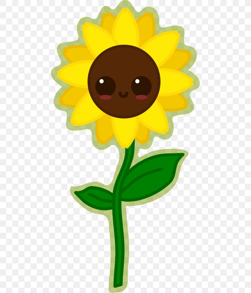 Common Sunflower Drawing Clip Art, PNG, 487x957px, Common Sunflower, Animation, Art, Cartoon, Daisy Family Download Free