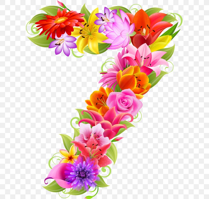 Numerical Digit Number Letter Flower Clip Art, PNG, 615x778px, Numerical Digit, Alphabet, Arabic Numerals, Birthday, Cut Flowers Download Free