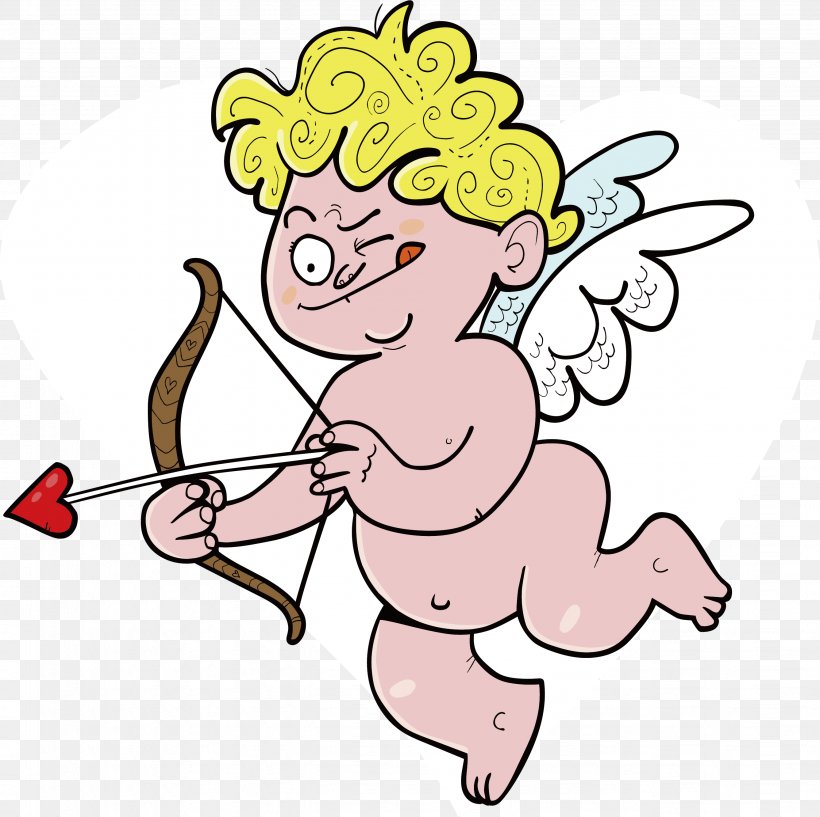 Cupid Love Download Clip Art, PNG, 2673x2666px, Watercolor, Cartoon, Flower, Frame, Heart Download Free