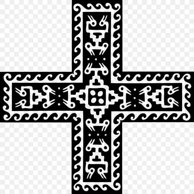 Clip Art, PNG, 2400x2400px, Pdf, Black And White, Com, Cross, Ornamental Plant Download Free