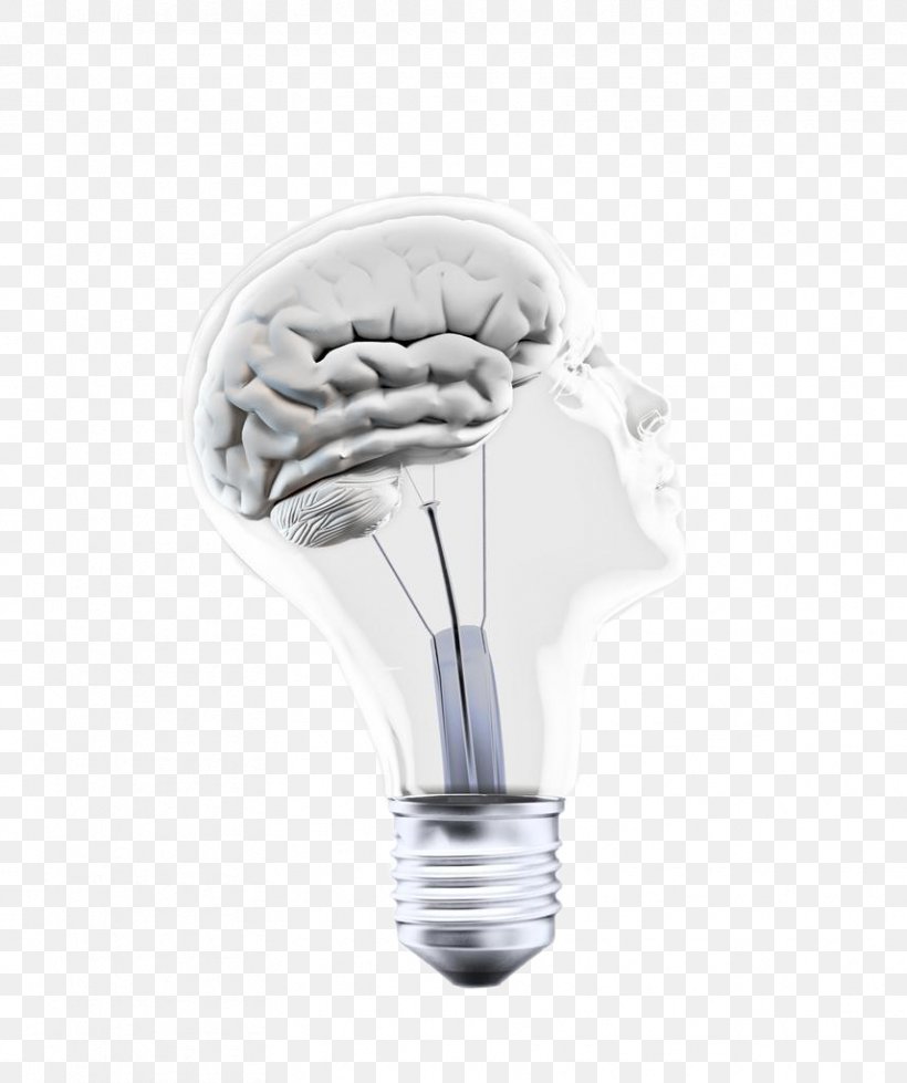 Incandescent Light Bulb Brain Concept Electric Light, PNG, 857x1024px, Watercolor, Cartoon, Flower, Frame, Heart Download Free