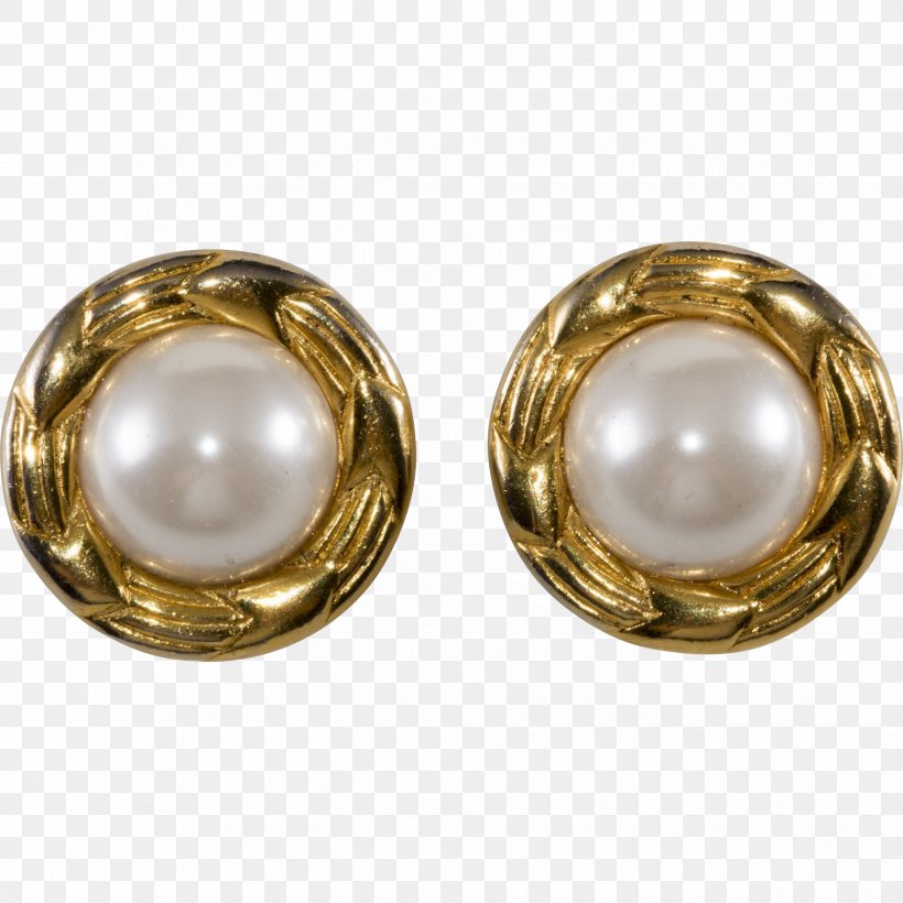 Imitation Pearl Earring Chanel Jewellery, PNG, 1850x1850px, Pearl, Body Jewellery, Body Jewelry, Brass, Chanel Download Free