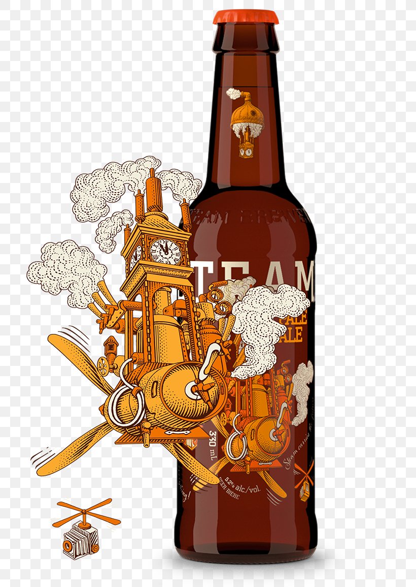 Beer Bottle Ale Steamworks Brewing Co., PNG, 741x1155px, Beer, Alcoholic Beverage, Ale, Beer Bottle, Beer Brewing Grains Malts Download Free