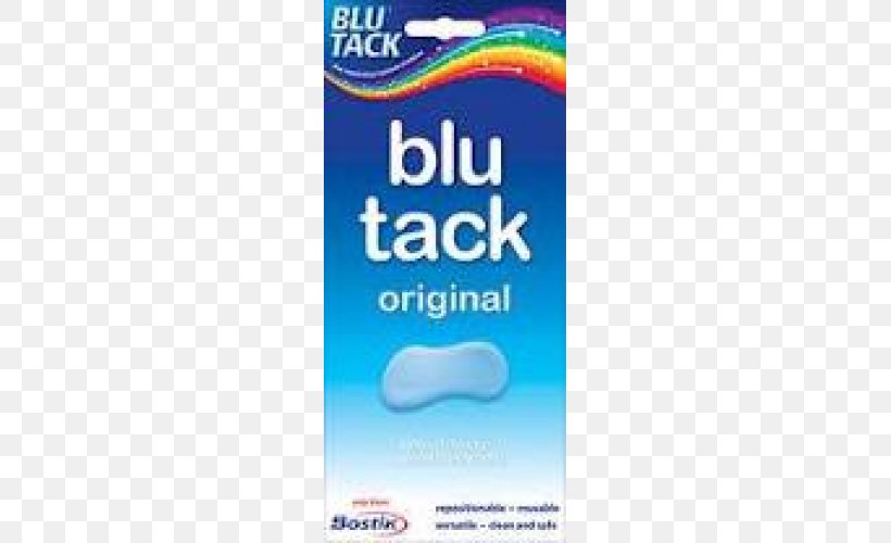 Blu Tack Adhesive Tape Paper Drawing Pin, PNG, 500x500px, Blu Tack, Adhesive, Adhesive Tape, Blue, Bostik Download Free