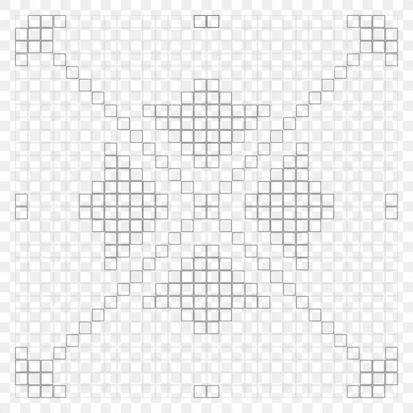 Mosaic Square Point, PNG, 1000x1000px, Mosaic, Area, Art, Black, Black And White Download Free