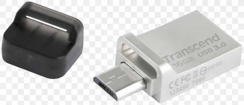 USB Flash Drives JetFlash 880 OTG Flash Drive USB On-The-Go Transcend Information, PNG, 1200x519px, Usb Flash Drives, Adapter, Auto Part, Circuit Component, Flash Memory Download Free