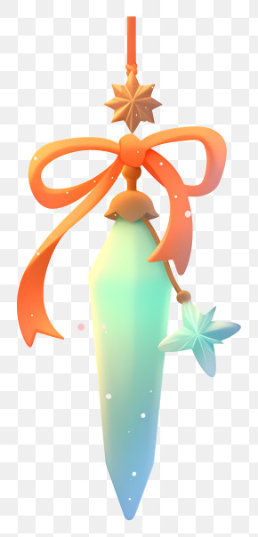 Icicle Ornament - Pastel Icicle Hanging Ornament PNG