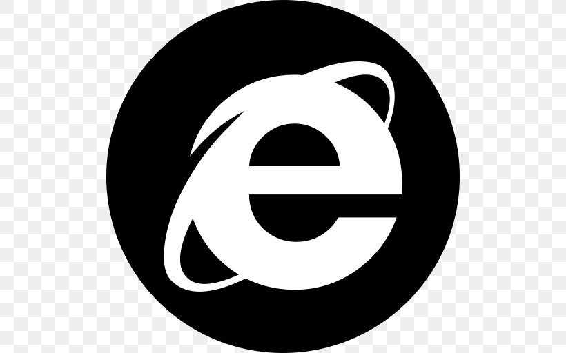 Internet Explorer 11 Web Browser Microsoft, PNG, 512x512px, Internet Explorer, Black And White, Brand, File Explorer, Group Policy Download Free