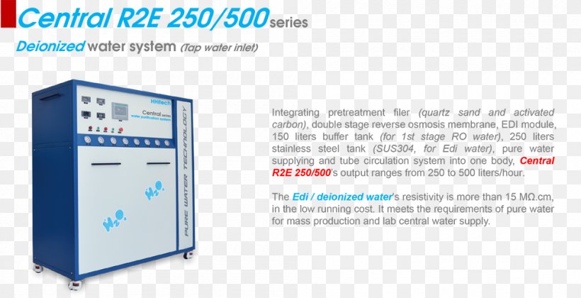 Purified Water Ultrapure Water Reverse Osmosis System, PNG, 1000x513px, Purified Water, Boiler Feedwater, Brand, Communication, Company Download Free
