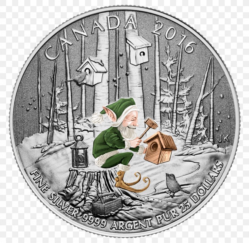 Silver Coin Silver Coin Canadian Silver Maple Leaf Commemorative Coin, PNG, 1024x997px, Coin, Banknote, Canada, Canadian Silver Maple Leaf, Christmas Ornament Download Free