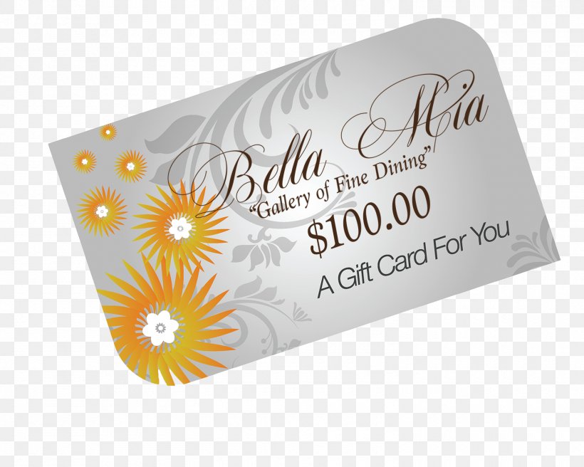 Italian Cuisine Bella Mia Fine Dining Gift Card Chophouse Restaurant, PNG, 1500x1200px, Italian Cuisine, Brand, Chicago, Chophouse Restaurant, Credit Card Download Free