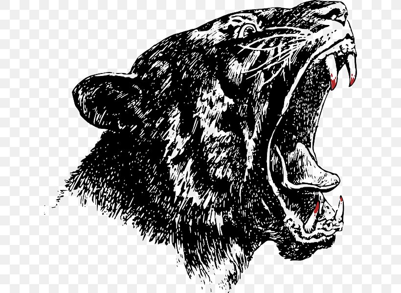 Tiger Blood Fang Clip Art, PNG, 640x598px, Tiger, Art, Bear, Big Cats, Black And White Download Free
