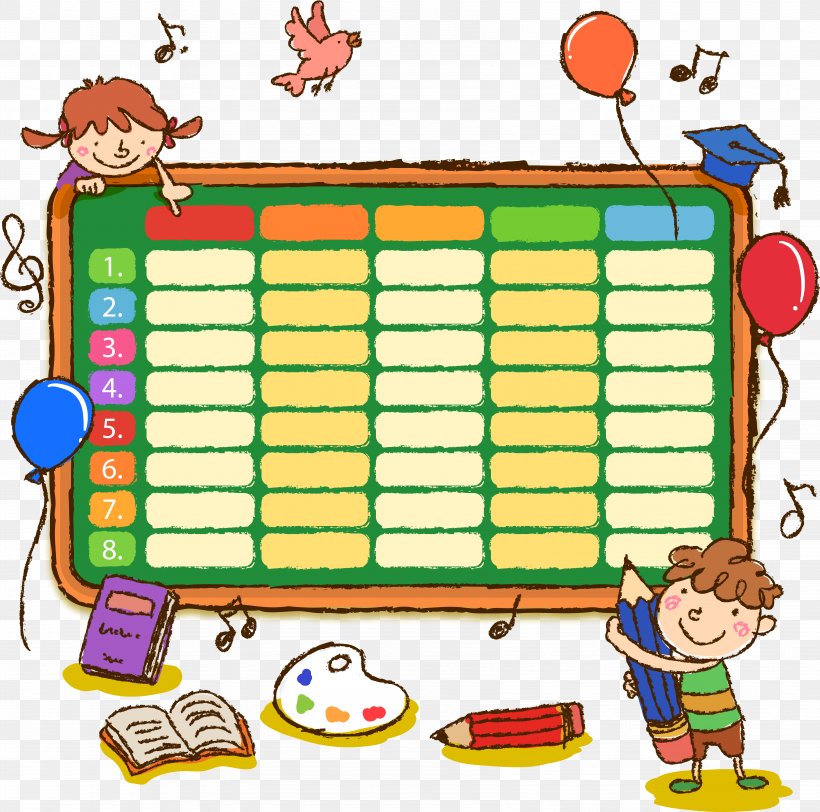 School Timetable Student Drawing Primary Education, PNG, 6756x6697px, School Timetable, Academic Term, Area, Baby Toys, Calendar Download Free