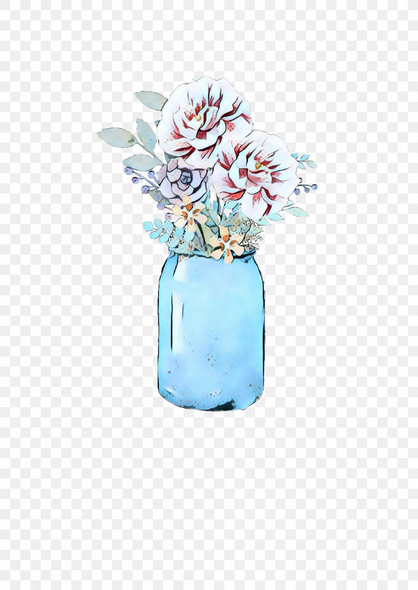 Turquoise Blue Vase Aqua Flower, PNG, 2000x2828px, Pop Art, Aqua, Artifact, Blue, Cut Flowers Download Free