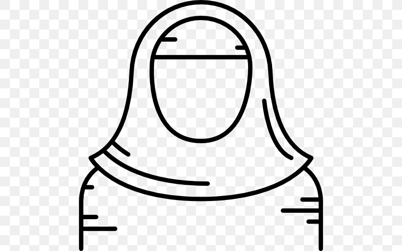 Hijab, PNG, 512x512px, Hijab, Area, Black, Black And White, Face Download Free