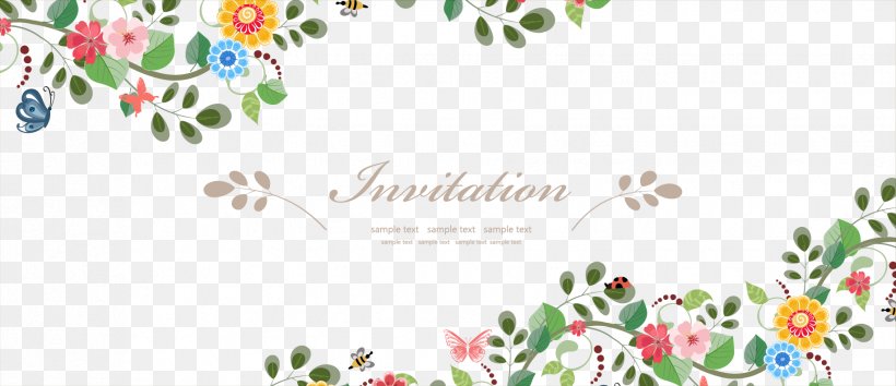 Wedding Invitation Flower Euclidean Vector, PNG, 1833x793px, Wedding Invitation, Brand, Cut Flowers, Drawing, Flora Download Free