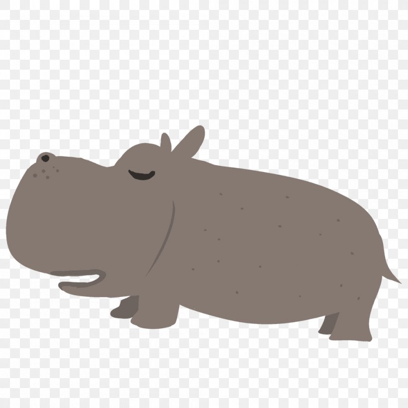 Hippopotamus Pig Animal Mammal, PNG, 1000x1000px, Hippopotamus, Animal, Canidae, Carnivora, Carnivoran Download Free