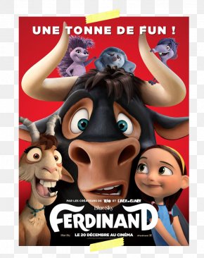 Ferdinand movie cover, The Story of Ferdinand  Television, Ferdinand  The Bull, mammal, fictional Character, snout png