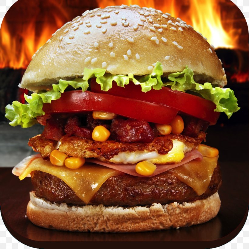 Cheeseburger Veggie Burger Hamburger Buffalo Burger Fast Food, PNG, 1024x1024px, Cheeseburger, American Food, Breakfast Sandwich, Buffalo Burger, Dish Download Free